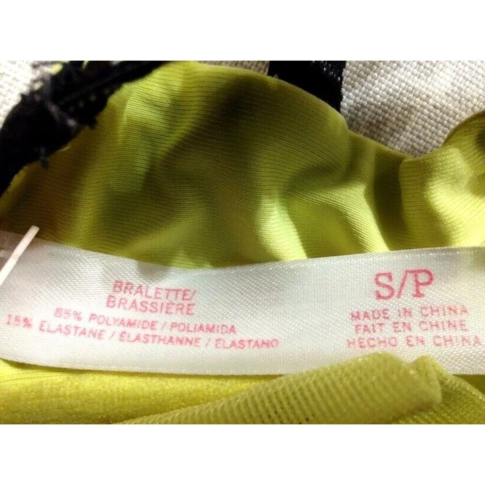 Women's PINK Victoria's Secret Ultimate Yellow Volt Push Bra Bralette Size S
